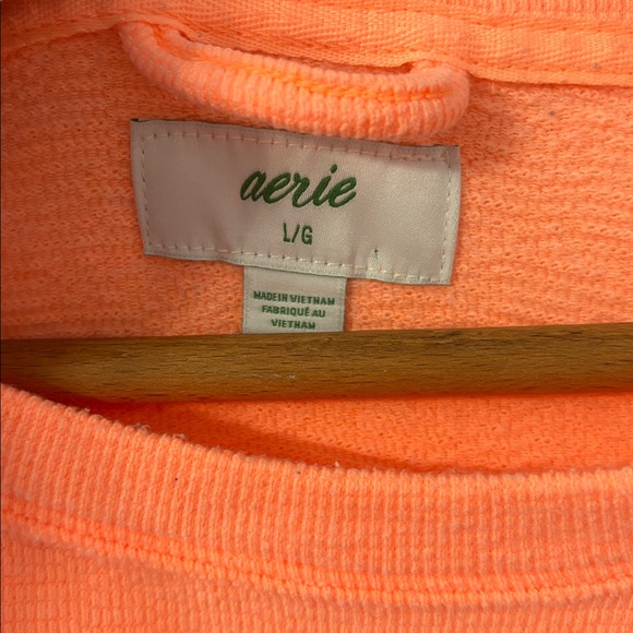 Aerie Neon Orange Oversized Sweatshirt - Picture 2 of 4